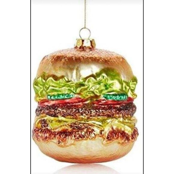 Bloomingdale's Hamburger Glass Holiday Tree Ornament - Picture 1 of 1